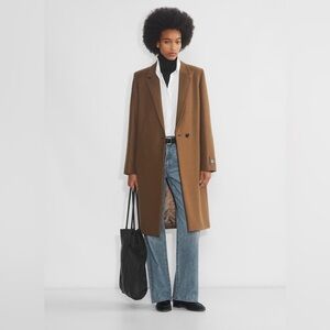 Aritzia Navy Wool Coat